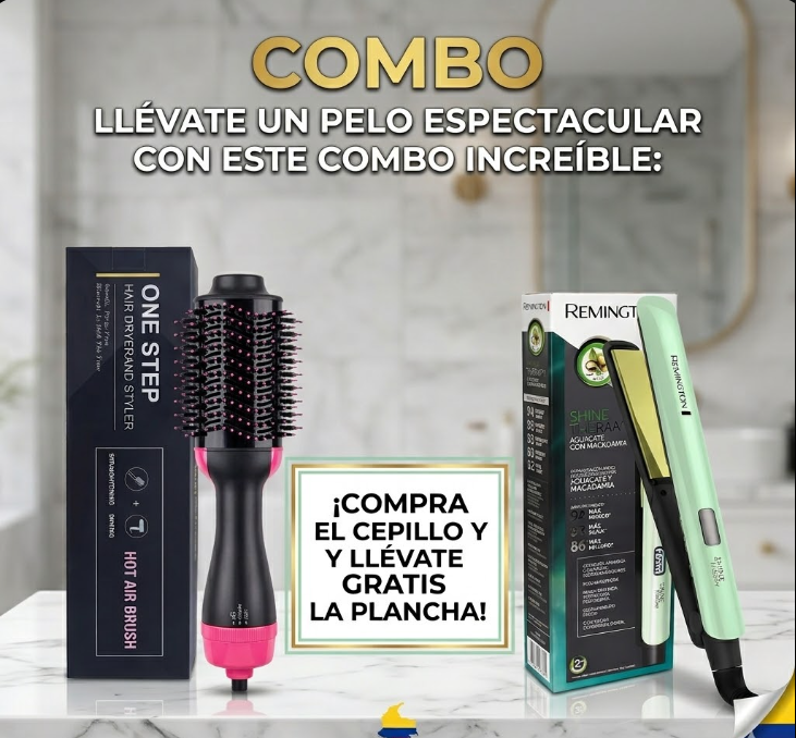 Combo Plancha aguacate + Cepillo one step