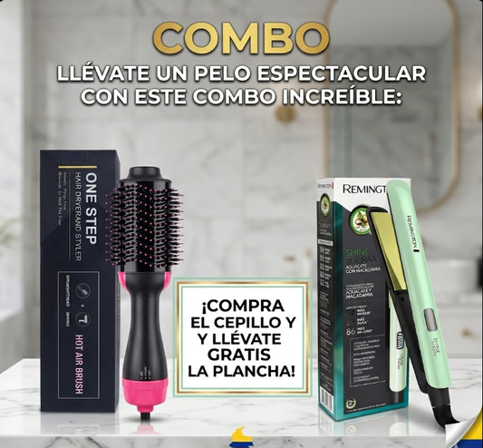 Combo Plancha aguacate + Cepillo one step